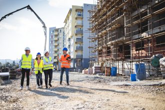 workers on a construction site