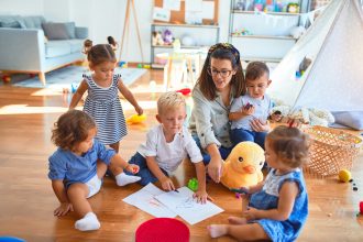 preschool children playing