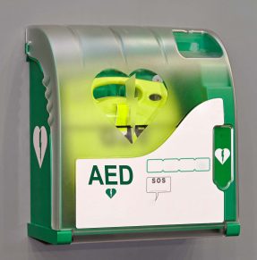 AED in cabinet