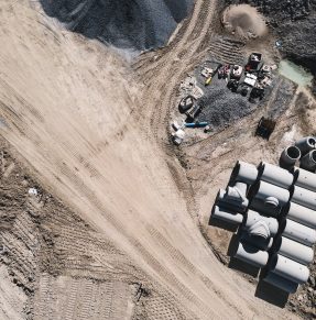 aerial view of quarry